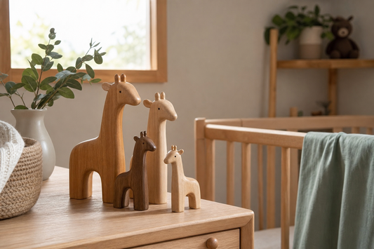 Creating Nursery Magic with Wooden Animal Family Decor