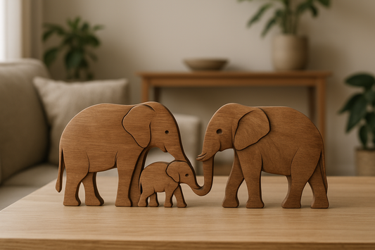 Elephant Family Puzzle Symbolism in Home Decor
