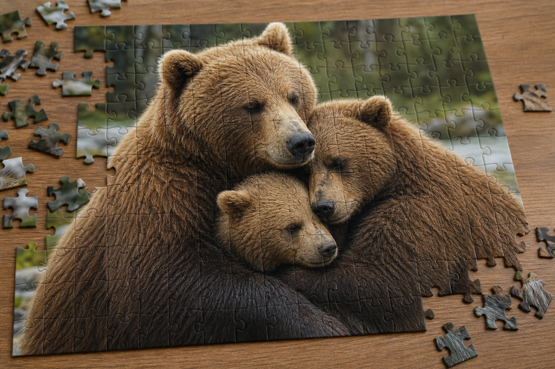 Hugging Bear Family Puzzles: The Psychology of Connection