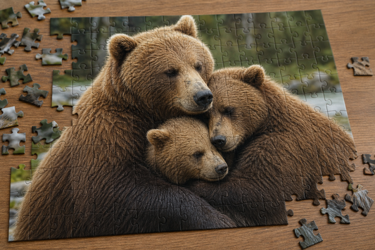 Hugging Bear Family Puzzles: The Psychology of Connection