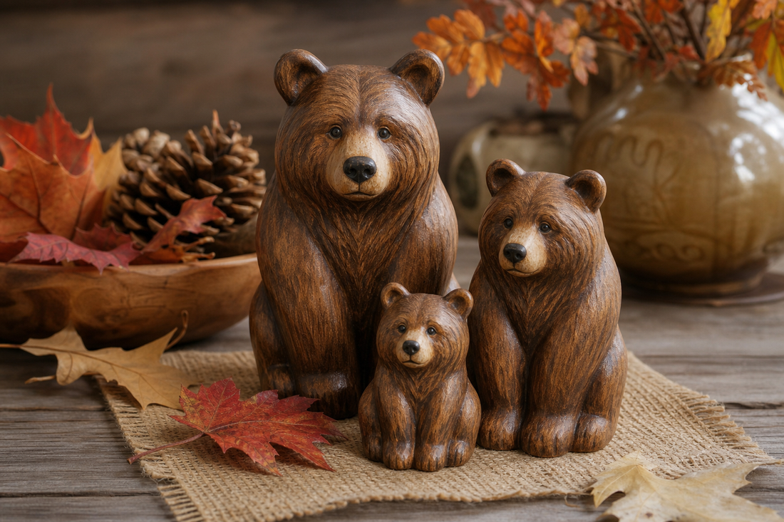 Wood Bear Family Gifts: Perfect for Autumn Celebrations