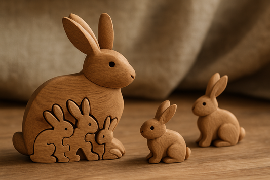Wooden Rabbit Family Puzzles That Create Lasting Memories