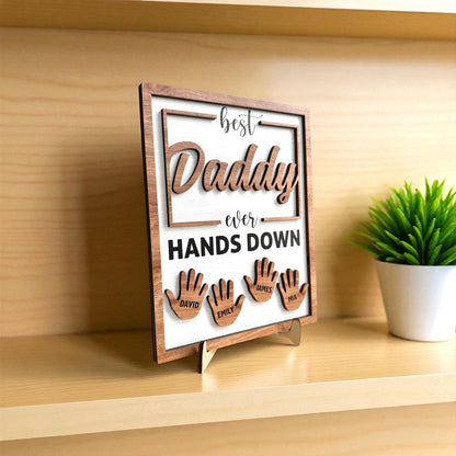 Handcrafted dad frame in premium pine for Father's Day gift present