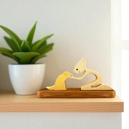 Custom dog ornament Golden Retriever breed with personalised names