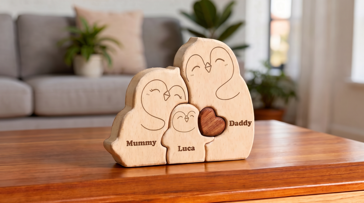 Personalised Penguin Family Puzzle